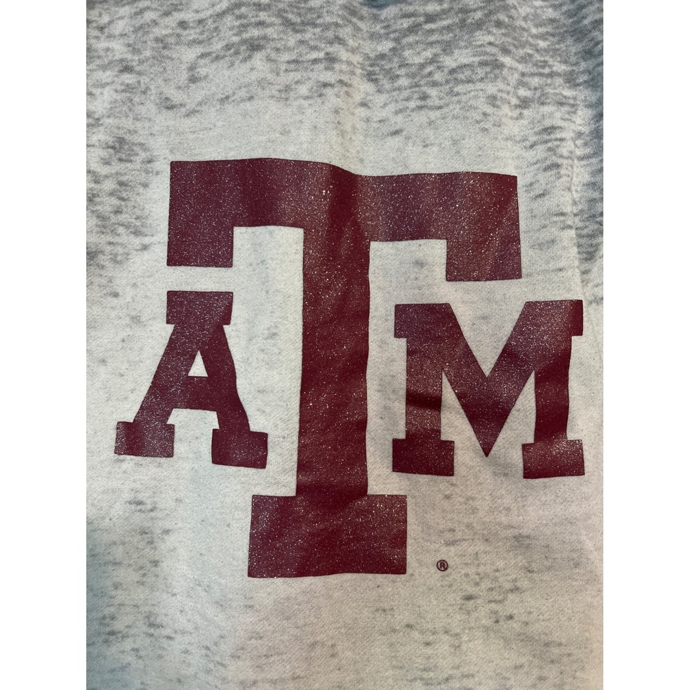 Emerson Street Texas A&M Hoodie Womens Large Grey Burnout Excellent Glitter Logo